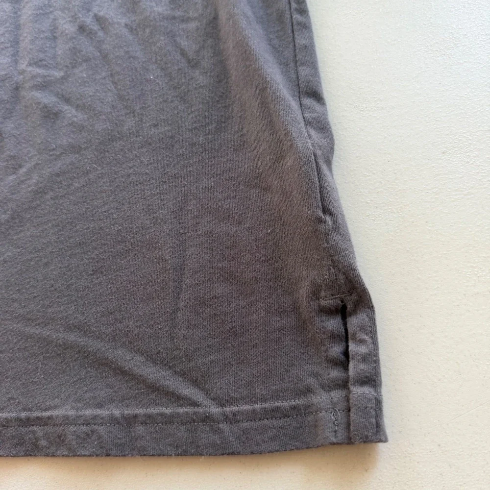 The North Face Men L Gray Cotton Raglan Long Sleeve Crewneck Heritage TShirt Y2K